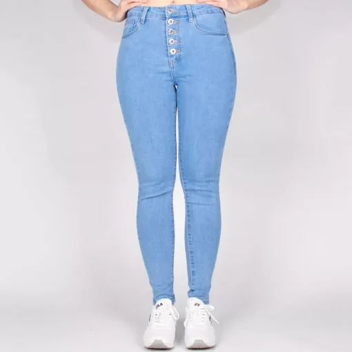 JEANS Farkut>Daysie high waist stretchfarkut baby blue