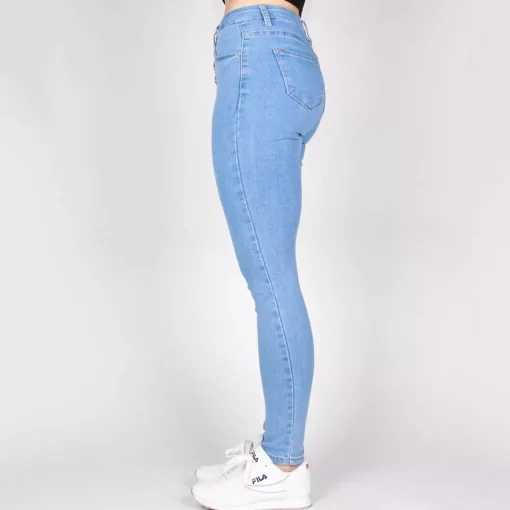JEANS Farkut>Daysie high waist stretchfarkut baby blue