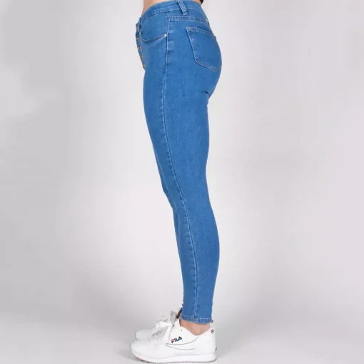 JEANS Farkut>Daysie high waist stretchfarkut steel blue