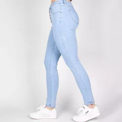 JEANS Farkut></noscript>Daysie high waist stretchfarkut light blue