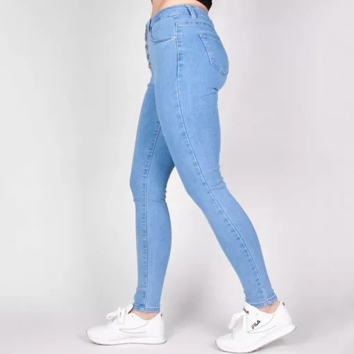 JEANS Farkut>Daysie high waist stretchfarkut baby blue