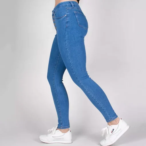 JEANS Farkut>Daysie high waist stretchfarkut steel blue