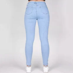 JEANS Farkut></noscript>Daysie high waist stretchfarkut light blue
