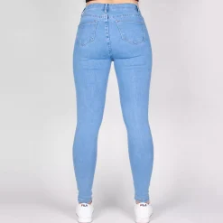JEANS Farkut></noscript>Daysie high waist stretchfarkut baby blue