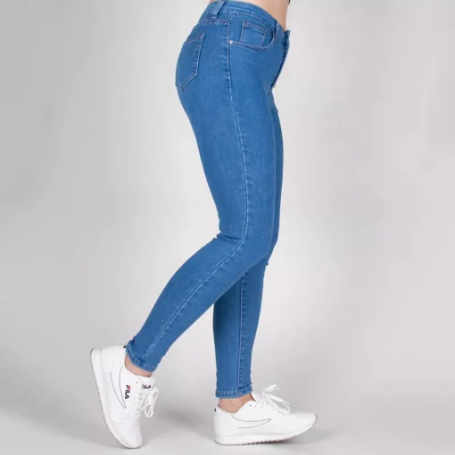 JEANS Farkut>Daysie high waist stretchfarkut steel blue