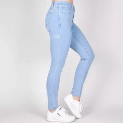 JEANS Farkut></noscript>Daysie high waist stretchfarkut light blue