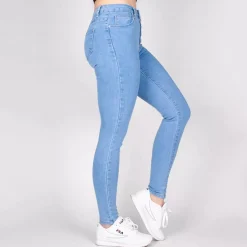 JEANS Farkut></noscript>Daysie high waist stretchfarkut baby blue