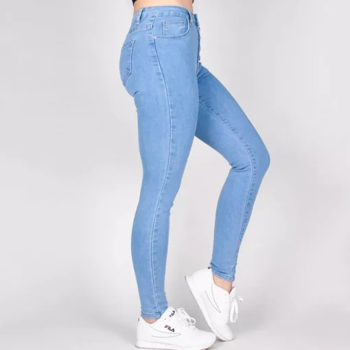 JEANS Farkut>Daysie high waist stretchfarkut baby blue