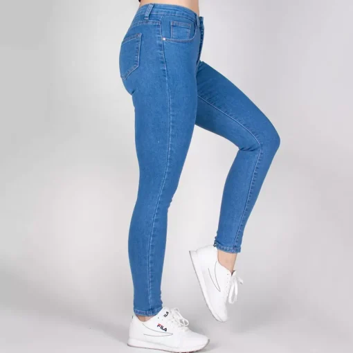 JEANS Farkut>Daysie high waist stretchfarkut steel blue