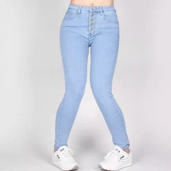 JEANS Farkut></noscript>Daysie high waist stretchfarkut light blue
