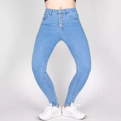 JEANS Farkut></noscript>Daysie high waist stretchfarkut baby blue