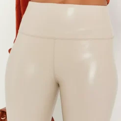 JEANS Leggingsit>Daysie high waist thermoleggingsit vaalea beige