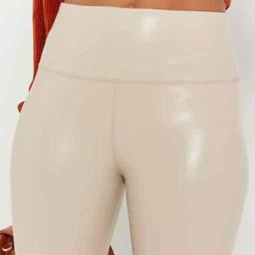 JEANS Leggingsit>Daysie high waist thermoleggingsit vaalea beige