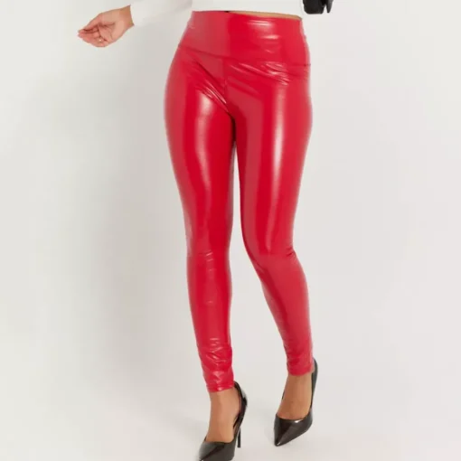 JEANS Leggingsit>Daysie high waist thermoleggingsit punainen