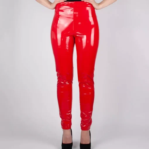 JEANS Housut>Daysie Thermo Wetlook housut punainen