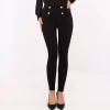 JEANS Housut>Dolce & Trendy Doe stretch-housut musta