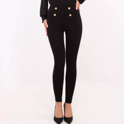JEANS Housut>Dolce & Trendy Doe stretch-housut musta