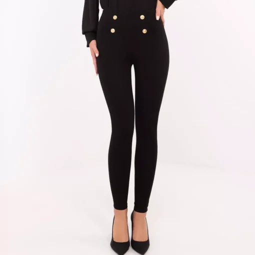 JEANS Housut>Dolce & Trendy Doe stretch-housut musta