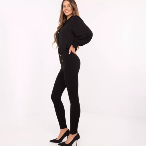 JEANS Housut>Dolce & Trendy Doe stretch-housut musta