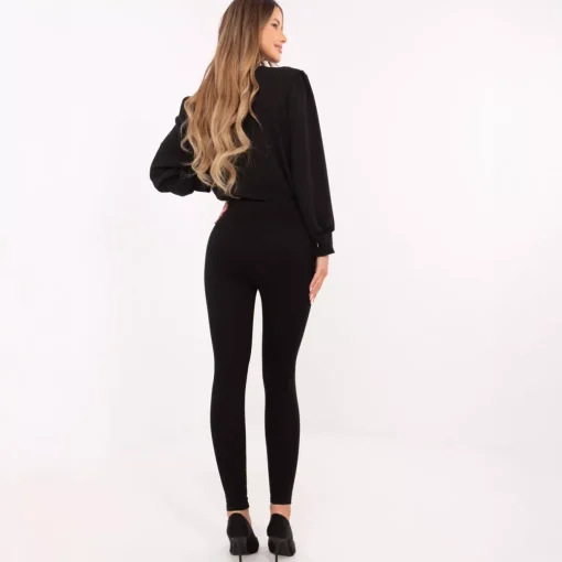JEANS Housut>Dolce & Trendy Doe stretch-housut musta