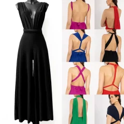 JEANS Jumpsuit-haalarit>Elle Bora Multi Tie jumpsuit musta