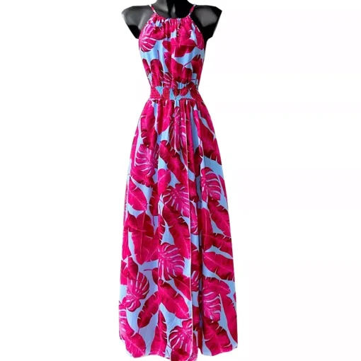 JEANS Maksimekot>Elle Carina kuvioitu mekko pinkki/turkoosi