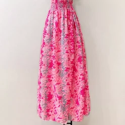 JEANS Maksimekot></noscript>Elle Carina Snakeprint mekko pinkki