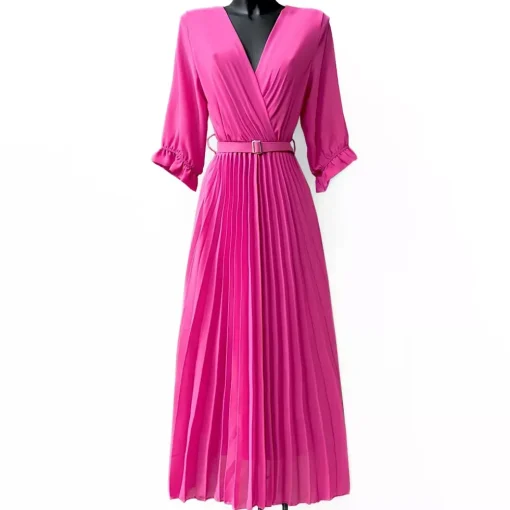 JEANS Maksimekot>Elle Elsa mekko vyöllä fuksia