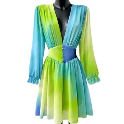 JEANS Minimekot>Elle Juliette mekko lime/turkoosi