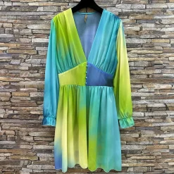 JEANS Minimekot>Elle Juliette mekko lime/turkoosi