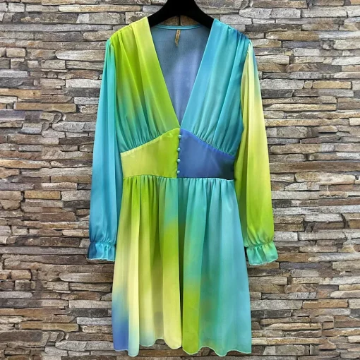 JEANS Minimekot>Elle Juliette mekko lime/turkoosi