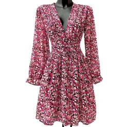 JEANS Minimekot>Elle Juliette pikkukukkainen mekko fuksia