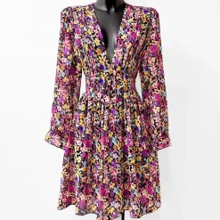 JEANS Minimekot>Elle Juliette pikkukukkainen mekko violetti
