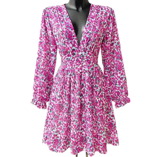 JEANS Minimekot>Elle Juliette pikkukukkainen mekko pinkki