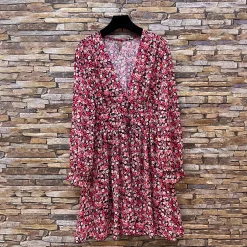 JEANS Minimekot></noscript>Elle Juliette pikkukukkainen mekko fuksia