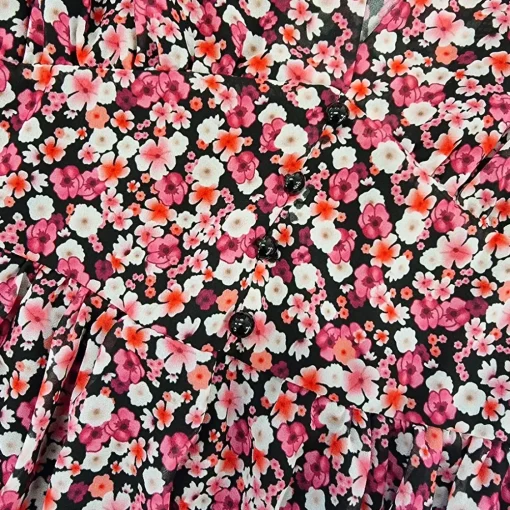 JEANS Minimekot>Elle Juliette pikkukukkainen mekko fuksia