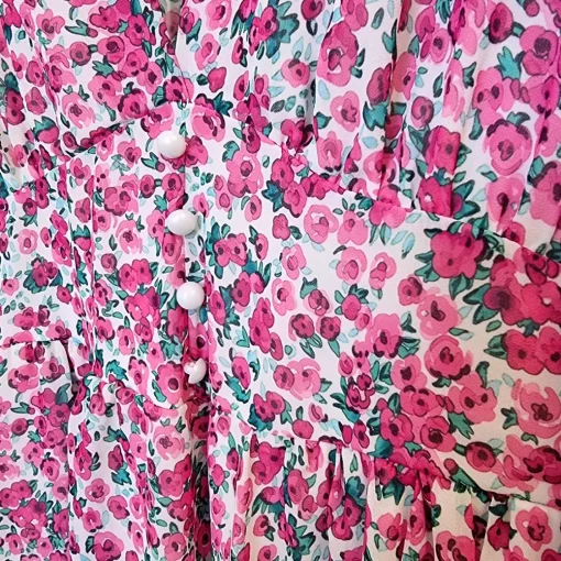 JEANS Minimekot>Elle Juliette pikkukukkainen mekko pinkki