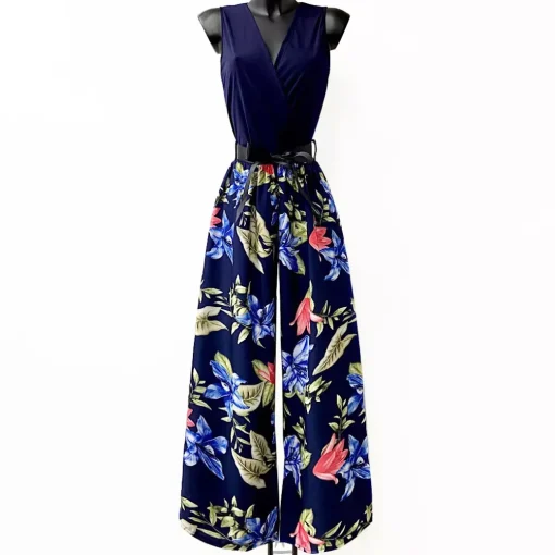 JEANS Jumpsuit-haalarit>Elle Limei kuvioitu jumpsuit navy
