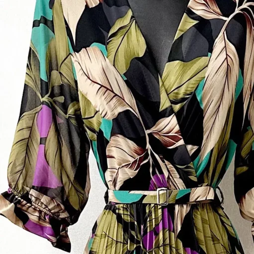 JEANS Maksimekot>Elle Lisa kuvioitu mekko vyöllä