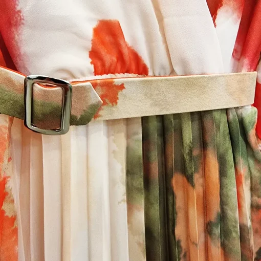 JEANS Maksimekot>Elle Lisa Watercolor mekko vyöllä