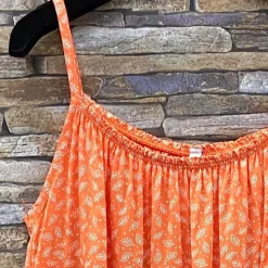 JEANS Minimekot></noscript>Elle Malena kuvioitu mekko vyöllä oranssi