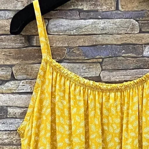 JEANS Minimekot>Elle Malena kuvioitu mekko vyöllä mustard