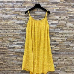 JEANS Minimekot></noscript>Elle Malena kuvioitu mekko vyöllä mustard