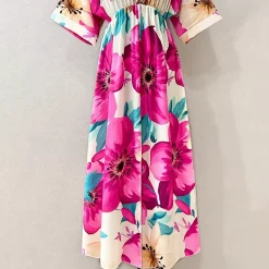 JEANS Maksimekot></noscript>Elle Maria kuvioitu mekko fuksia