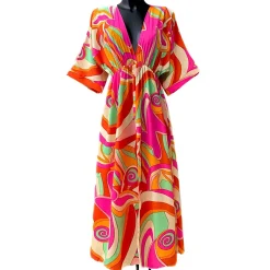 JEANS Maksimekot>Elle Maria Spiral mekko kuvioitu