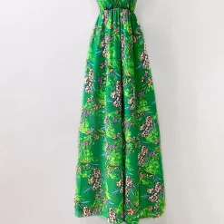 JEANS Maksimekot></noscript>Elle Perla kukkamekko vihreä