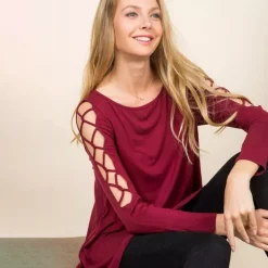 JEANS Pitkähihaiset Paidat>Emerald Criss Cross paita burgundi