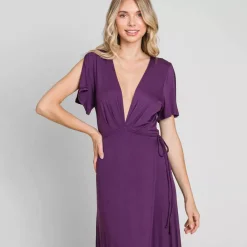 JEANS Maksimekot>Emerald Deep kietaisumekko purppura