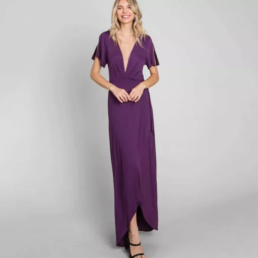 JEANS Maksimekot>Emerald Deep kietaisumekko purppura