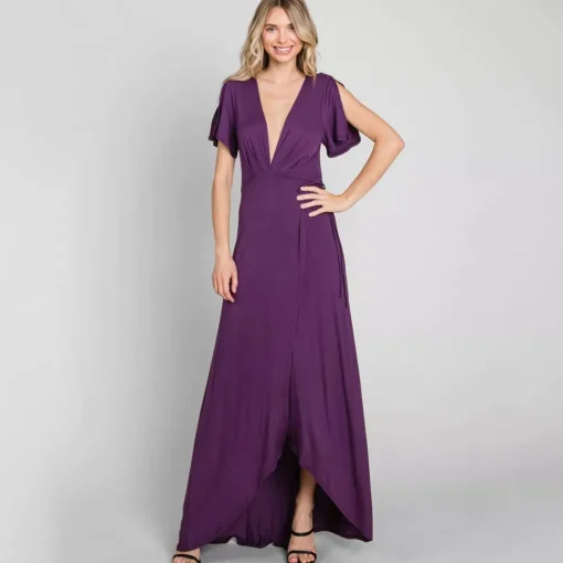 JEANS Maksimekot>Emerald Deep kietaisumekko purppura